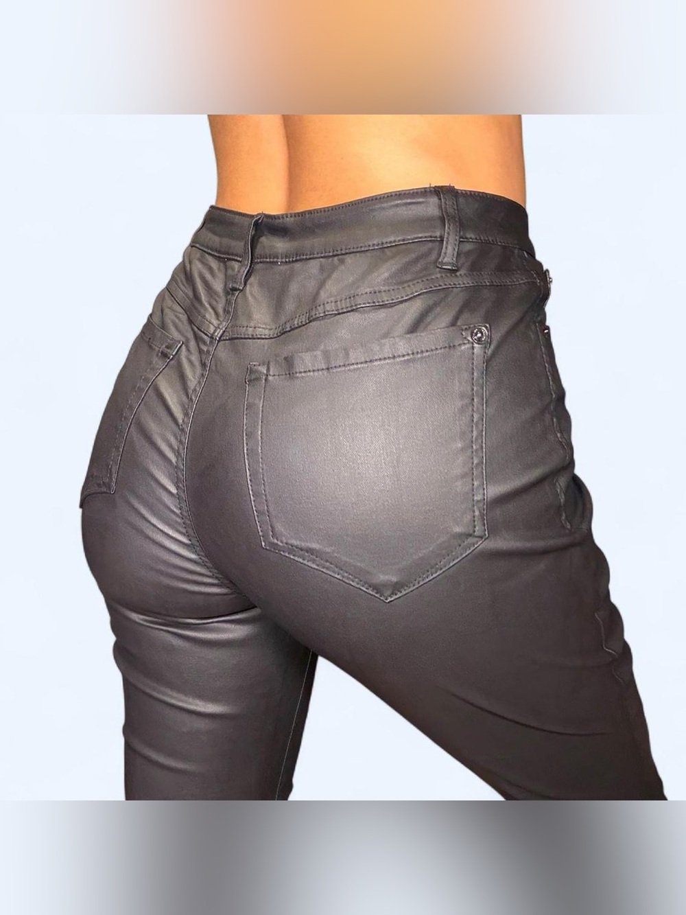 Grunge Black Waxed Denim Jeans by INCDenim!